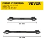 PTO Shaft, 1-3/8” PTO Drive Shaft, 6 Spline End Round End PTO Driveline Shaft, Series 4 Tractor PTO Shaft, 1-1.4 m Brush Hog PTO