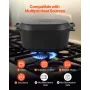 Enameled Cast Iron Dutch Oven, 3.3L Pot with Lid and Dual Handles, Heavy-Duty Durable Cookware Pan, Oven Induction Compatible up