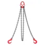 VEVOR Chain Sling, 8mm x 3 m Lifting Chains with 2 Leg Grab Hooks, Heavy Duty G80 Alloy Steel Lifting Sling, 3.17 Ton Capacity, 