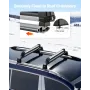 Ski & Snowboard Roof Rack, Carry up to 6 Pairs of Skis or 4 Snowboards, 2 PCS Aluminum Universal Car Roof Rack Top Holder with L