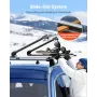 Ski & Snowboard Roof Rack, Carry up to 6 Pairs of Skis or 4 Snowboards, 2 PCS Aluminum Universal Car Roof Rack Top Holder with L