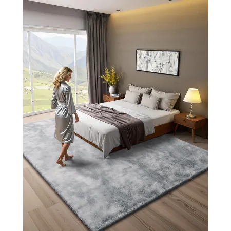 VEVOR Indoor Plush Area Rugs, 2.74 x 3.66m Soft Plush Carpet, Furry Shag Area Rugs for Living Room, Bedroom, Modern Home Decor A