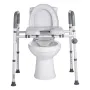 VEVOR Raised Toilet Seat with Arms, 181 kg Load Capacity, Adjustable Height and Width, Commode Cushion Padded Elevated Toilet Se