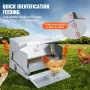 Automatic Chicken Feeder, 11.3kg Capacity Feeds 10 Chickens up to 11 Days, Galvanized Steel Poultry Feeder