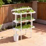 VEVOR Hydroponics Growing System Kit, 3-Tier 90 Sites UPVC Pipe Hydroponic Grow Kit with Timed Irrigation, Sun & Light Blocking 