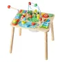 Montessori Activity Table for Toddler 1-3 Years Old, 13 in 1 Wooden Learn Activity Desk, Baby Play Table for Boys & Girls Aged 6