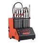 Fuel Injector Cleaner Tester, 9 Test Modes, 6-Cylinder 28kHz Ultrasonic Cleaning Machine Adjustable 12V/70V/120V for EFI/FSI/GDI