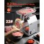 Commercial Electric Meat Grinder, 4.2 kg/min Capacity, 22 Industrial Meat Mincer with 2 Stainless Steel Blades, 2 Grinding Plate