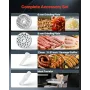 Commercial Electric Meat Grinder, 4.2 kg/min Capacity, 22 Industrial Meat Mincer with 2 Stainless Steel Blades, 2 Grinding Plate