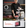 Commercial Electric Meat Grinder, 4.2 kg/min Capacity, 22 Industrial Meat Mincer with 2 Stainless Steel Blades, 2 Grinding Plate