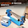 Slip Roll Machine, 610 mm Forming Width, Sheet Metal Slip Roller Rolling Bending Machine, with 2 Detachable Rollers for Low Carb