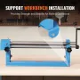 Slip Roll Machine, 610 mm Forming Width, Sheet Metal Slip Roller Rolling Bending Machine, with 2 Detachable Rollers for Low Carb