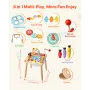 VEVOR Montessori aktivitetsbord til småbørn 1-3 år gammelt, 8 i 1 træ Learn aktivitetsbord, babylegebord til drenge og piger A