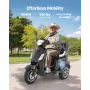 VEVOR Heavy Duty 3-hjulede mobilitetsscootere til seniorer og voksne, 500 lbs kapacitet, 35 KM 3-speed lang rækkevidde, 1000W