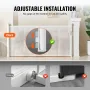Retractable Baby Gate, 86.9 cm Tall Mesh Baby Gate, Extends up to 195.1 cm Wide Retractable Gate for Kids or Pets, Retractable D