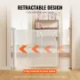 VEVOR Retractable Baby Gate, 86.9 cm Tall Mesh Baby Gate, Extends up to 195.1 cm Wide Retractable Gate for Kids or Pets, Retract