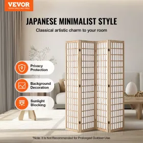 rumdeler, japansk rumdeler med 4 paneler, sammenfoldelig privat