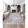 Area Rug, 9 x 12 ft Large Washable Boho Rug, Non-Slip and Tear-Resistant Soft Carpet, Pet & Child Friendly Bohemian Area Rugs, I