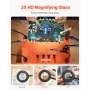 VEVOR Magnetic Helping Hands Soldering Station, Third Hand Soldering Tool with 3X LED Magnifying Lamp, 4 PCB Holders & 360 Hot A