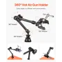 Magnetic Helping Hands Soldering Station, Third Hand Soldering Tool with 3X LED Magnifying Lamp, 4 PCB Holders & 360 Hot Air Gun