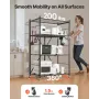 4-etagers sammenfoldelig opbevaringshylde, 36W x 21D x 60H