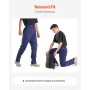 FR Pants for Men, 100% Cotton, Flame-Resistant Cargo Pants with Multi-Pockets and Elastic Waist, Reinforced Tear-proof Stitching