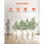 VEVOR 180cm Artificial Olive Tree with Black Pot, Tall Fake Tree with Natural Wood Trunk & Realistic Green Leaves and Fruits, In