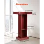 Podium Stand, 1040 mm Wooden Lectern, Laptop Desk with Wide Reading Surface and Storage Shelf, Edge Stopper, Elegant Design, Flo