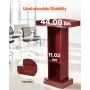 VEVOR Podium-stativ, 1040 mm trætalerstol, bærbar skrivebord med bred læseflade og opbevaringshylde, kantstopper, elegant design
