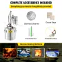 20L 5.28Gal Water Alcohol Distiller 304 Stainless Steel Moonshine Wine Making Boiler Home Kit with Thermometer for Whiskey Brand