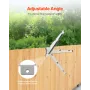 Barbed Wire Arm, 10 Packs 310 mm Fence Post Extender, Flat or Surface Mounted, Galvanized Steel Fence Height Extender, Protect P