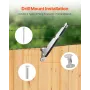 Barbed Wire Arm, 10 Packs 310 mm Fence Post Extender, Flat or Surface Mounted, Galvanized Steel Fence Height Extender, Protect P