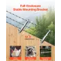 Barbed Wire Arm, 10 Packs 310 mm Fence Post Extender, Flat or Surface Mounted, Galvanized Steel Fence Height Extender, Protect P