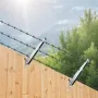 Pigtrådsarm, 10 pakker 310 mm hegnspælsforlænger, flad- eller