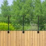 Fence Post Extender, 12 Packs 815 mm Barbed Wire Arm, Sturdy Steel Fence Height Extender, Flat or Surface Mounted Barbed Wire Ex