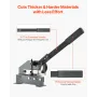 Sheet Metal Shear, 155 mm Manual Hand Plate Shear, Heavy Duty Mounting Type Sheet Cutter with Solid Steel Frame, High Precision,