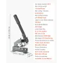 Sheet Metal Shear, 155 mm Manual Hand Plate Shear, Heavy Duty Mounting Type Sheet Cutter with Solid Steel Frame, High Precision,
