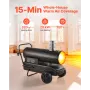 20kW Forced Air Kerosene Diesel Heater, Portable Torpedo Space Heater with Wheels & Adjustable Temp, Blower-Type for Jobsite/Gar