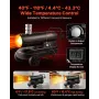20kW Forced Air Kerosene Diesel Heater, Portable Torpedo Space Heater with Wheels & Adjustable Temp, Blower-Type for Jobsite/Gar