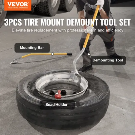 Truck Tire Changer Mount Demount 22.5-24.5 in Radial Bias Ply/Tubeless Tire