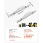 Wheel Alignment Tool, 2 PCS Carbon Steel Heavy Duty Toe & Camber Alignment Plates with Digital Angle Finder, 2 Measuring Tapes, 
