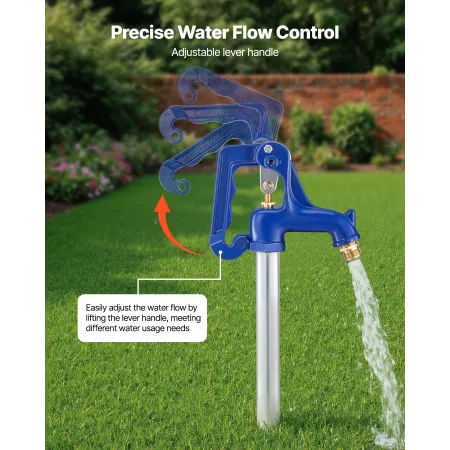 Frost Proof Yard Hydrant, 1280mm Freeze-Proof Outdoor Faucet with 609.6mm Bury Depth, G 3/4" Pipe Connection & Hose Coupling, No
