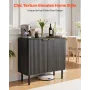 Kaffebarskab, Mid Century riflet sofabord med 2-lags