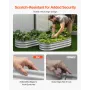 VEVOR Metal Raised Garden Bed, 1.2 x 0.6 x 0.3 m Oval Outdoor Galvanized Planter Garden Box, Open Bottom Design, Large Planter R