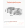 VEVOR Metal Raised Garden Bed, 1.2 x 0.6 x 0.3 m Oval Outdoor Galvanized Planter Garden Box, Open Bottom Design, Large Planter R