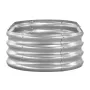 Metal Raised Garden Bed, 1.2 x 0.6 x 0.3 m Oval Outdoor Galvanized Planter Garden Box, Open Bottom Design, Large Planter Raised 
