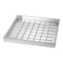 VEVOR Manhole Cover with Frame, 600 x 600mm Invisible Recessed Septic Tank Access Covers, Aluminum Alloy Embedded Drain Channel 