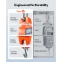 Digital Crane Scale, 660 lbs/300 kg Max Capacity, Handheld Hanging Scale with Cast Aluminum Case & LCD Display, 50 g Division & 