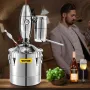 20L 5.28GAL Vand Alkohol Distiller 304 Rustfrit stål Moonshine