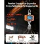 VEVOR Digital Crane Scale, 4400 lbs/2000 kg Max Capacity, Heavy Duty Industrial Hanging Scale with Cast Aluminum Case & LCD Disp